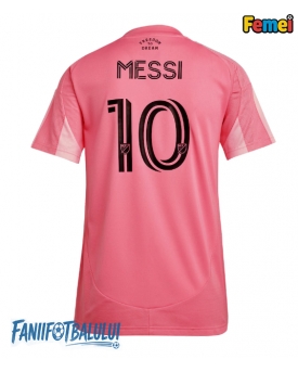 Inter Miami Lionel Messi #10 Tricou Fotbal Replică 2025-26 Femei Acasa